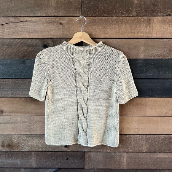 Vintage 90s Norton Studio Mock Neck Knit Sweater Top – Tagged Petite Medium - Picture 7 of 10